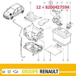 nakładka klemy akumulatora "+" plusowa Clio III - oryginał Renault