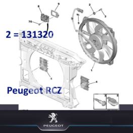 wspornik obudowy wentylatora chłodnicy Peugeot 206/ ... oryginał Peugeot