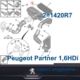 obudowa filtra powietrza Citroen/ Peugeot 1,6HDi (nowy oryginał Citroen)