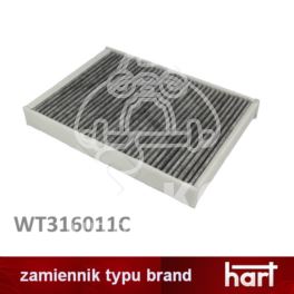 filtr kabinowy Citroen C5 X7/P407 +AC w.a. OPR11438- zamiennik Hart