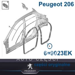 uszczelka drzwi Peugeot 206 HB 5 drzwi tylna L/P (oryginał Peugeot)