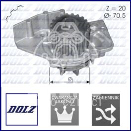 pompa wody Citroen, Peugeot 1,9D/2,0HDi DW8/DW10 - hiszpański zamiennik Dolz