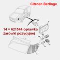 oprawka żarówki światła pozycyjnego Citroen, Peugeot wsuwana (oryginał Peugeot)
