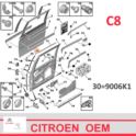 uszczelka drzwi Citroen C8 pionowa na drzwi przesuwne lewe (oryginał Citroen)
