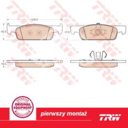 klocki hamulcowe Renault Clio IV/ Dacia Logan II przód (producent niemiecki TRW)