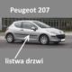 listwa drzwi Peugeot 207 lewe 3 drzwiowe - czarna (oryginał Peugeot)