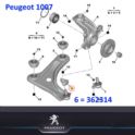 osłona sworznia wahacza Citroen C2/ C3/ .../ Peugeot 1007/... blaszana - nowy oryginał