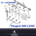 oring pod przewód paliwa przelewowy Citroen, Peugeot 2,2HDi Bosch (oryginał Peugeot)