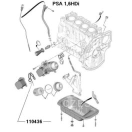 uszczelka chłodnicy oleju Citroen, Peugeot 1,4HDi/1,6HDi (oryginał Peugeot)