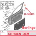 zaślepka karoserii Citroen Berlingo/ Peugeot Partner owalna do drzwi (oryginał Peugeot)