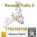 śruba wahacza przód Renault TRAFIC II tylna - oryginał Renault