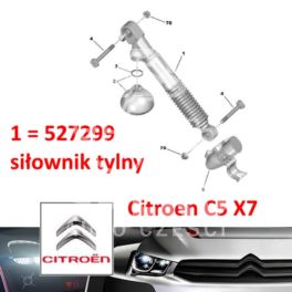 siłownik zawieszenia Citroen C5 X7 tylny lewy lub prawy - nowy oryginał z sieci Citroen