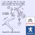 śruba zwrotnica/amortyzator Citroen, Peugeot M10x1,50-72 (oryginał Peugeot)
