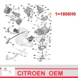 poduszka silnika Citroen/ Peugeot 2,0HDi 150KM/ 163KM - nowy oryginał Citroen