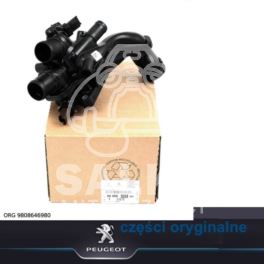 termostat Citroen, Peugeot 1,4-16v/1,6-16v EP... z obudową - nowy oryginał Peugeot