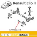 śruba belki tył Renault Clio II - pionowa - oryginał Renault 7703002732