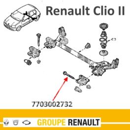 śruba belki tył Renault Clio II - pionowa - oryginał Renault 7703002732