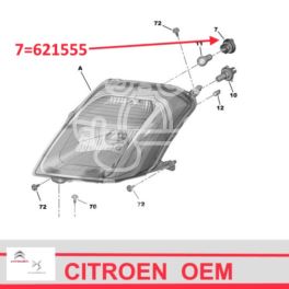 oprawka żarówki migacza Citroen C2/ C3 Pluriel typu PY21W - oryginał Citroen