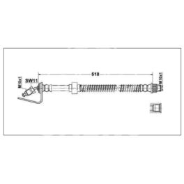 przewód hamulcowy elastyczny MASTER II przód górny - zamiennik włoski Corteco