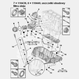 uszczelka obudowy filtra oleju Citroen/ Peugeot 2.0-16v EW10 górna (oryginał PSA)