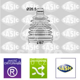osłona przegubu Renault 87x26,5/tpl k. KIT - zamiennik francuski SASIC
