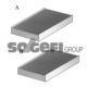 filtr kabinowy Citroen BERLINGO III 2008- (x2) WA - oryginał francuski Purflux