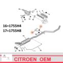 wieszak tłumika Citroen C5 III/ C6/ Peugeot 407/ 508 wspornik rury - nowy oryginał