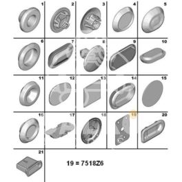 zaślepka karoserii Citroen, Peugeot gąbka samoprzylepna (oryginał Peugeot)