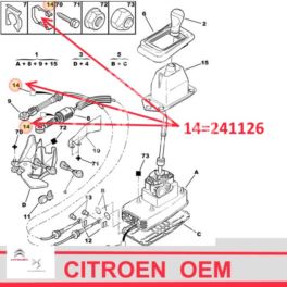 zawleczka linki zmiany biegów Citroen C5 I BE4T/ ML5T/ ML6C - oryginał Peugeot