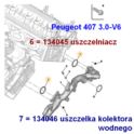 uszczelka kolektora wodnego Citroen, Peugeot, Renault 3,0-V6 ES9J4/Z7X - oryginał Renault