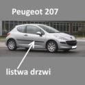 listwa drzwi Peugeot 207 lewe 3 drzwiowe - czarna (oryginał Peugeot)