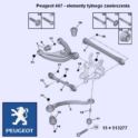 śruba belki tył Peugeot 407 łącznik dolny/zwrotnica (oryginał Peugeot)