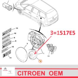 uszczelka korka wlewu paliwa Citroen C4 Picasso - nowa w oryginale Cityroen