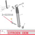 śruba amortyzatora tylnego Citroen C3 II/ Peugeot 2008/ ... dolna - nowy oryginał Citroen