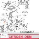 śruba wahacza Citroen C5 III przedniego środkowej tulejki M14/85mm - nowy oryginał Citroen