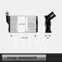 nagrzewnica - wkład Citroen Xantia/ Xsara/ Peugeot 306 typ BEHR - nowy zamiennik SRL