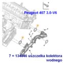 uszczelka kolektora wodnego Citroen, Peugeot, Renault 3,0-V6 ES9J4/Z7X - oryginał Renault