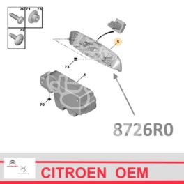klamka klapy bagażnika Citroen C4 HB - do malowania - oryginał Citroen