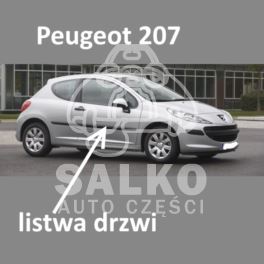 listwa drzwi Peugeot 207 lewe 3 drzwiowe - czarna (oryginał Peugeot)