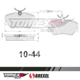 klocki hamulcowe Citroen, Peugeot 2-czujn. LUCAS, TOMEX - zamiennik polski TOMEX