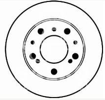 tarcza hamulcowa Citroen C25/ Peugeot J5/ Fiat DUCATO przód pełne 256X13mm/5śrub - zamiennik BRADI
