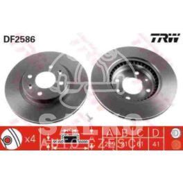 tarcza hamulcowa Renault CLIO II/ KANGOO/ MEGANE/ ... 259mm przód wentylowane (oryginał TRW)