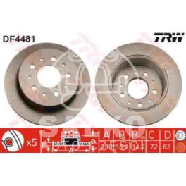 tarcza hamulcowa Citroen Jumper/ Peugeot Boxer tył 280x16mm (oryginał TRW)