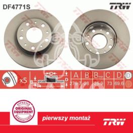 tarcza hamulcowa Citroen Jumper III/ Peugeot Boxer 3 280x28 przód 5śr. 2006- - zamiennik niemiecki TRW