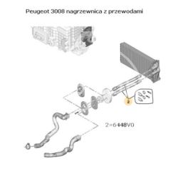 dwururka nagrzewnicy Peugeot 3008/ 5008 zestaw z oringami (oryginał Peugeot)