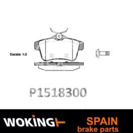klocki hamulcowe P308/ 3008/ 5008/ RCZ tył TRW - zamiennik hiszpański Woking