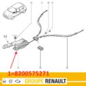 lewarek hamulca ręcznego CLIO II z centralną linką - oryginał Renault