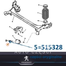 śruba belki tył Peugeot 307 montaż do karoserii (oryginał Peugeot)