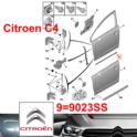 uszczelka drzwi Citroen C4 prawy przód, dolna na drzwi (oryginał Citroen)