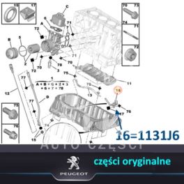 czujnik poziomu oleju Citroen, Peugeot 2,0-16v (oryginał z sieci Citroen)